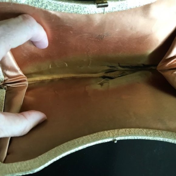 Vintage 1960s ‘After Five’ Gold Lame Evening Bag - Picture 7 of 10